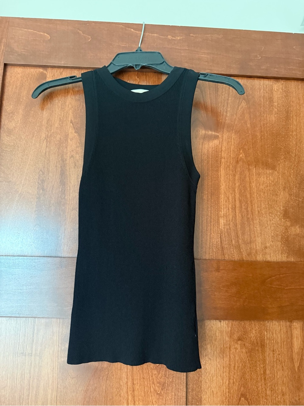 Michael Kors Classic Black Ribbed Tank Top